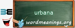 WordMeaning blackboard for urbana